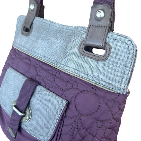 Fossil Purple Quilted Tote Satchel Handbag - Picture 4 of 8